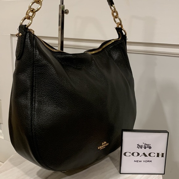 Coach Handbags - Coach Elle Hard Pebbled Leather Shoulder Bag